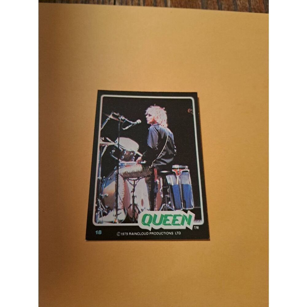 Vintage 1979 Rain Cloud Productions Queen Trading Card #18 Rock Band Memorabilia